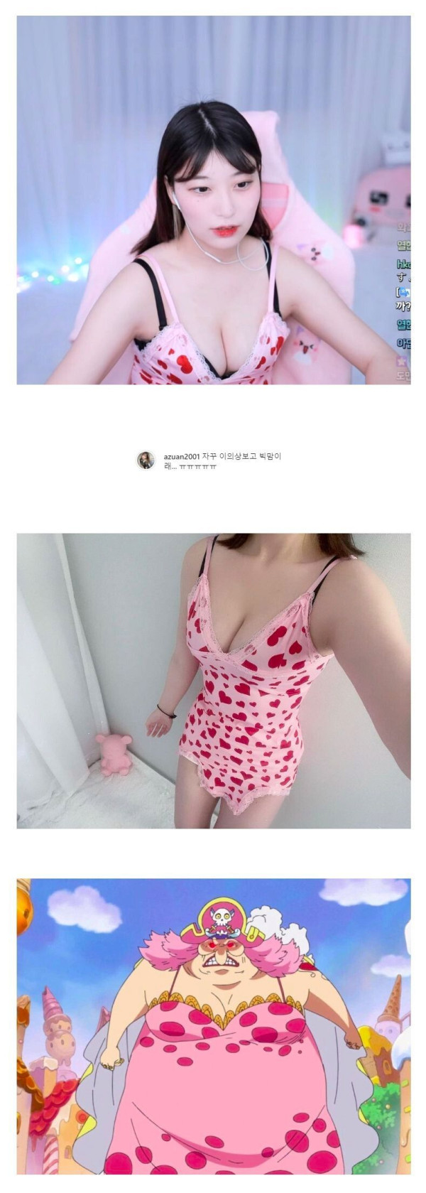 자꾸 자기 옷 보고 빅맘이라 놀려서 화난 스트리머