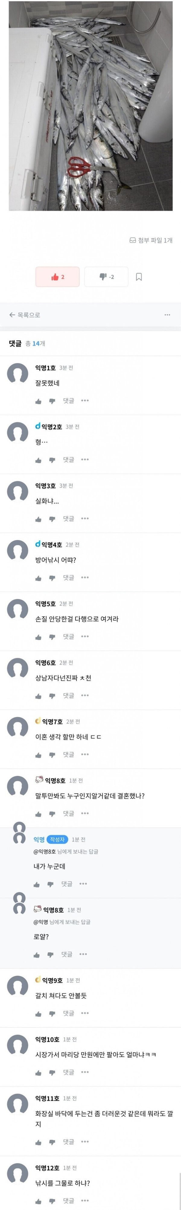 아내와 이혼할 뻔 했다.